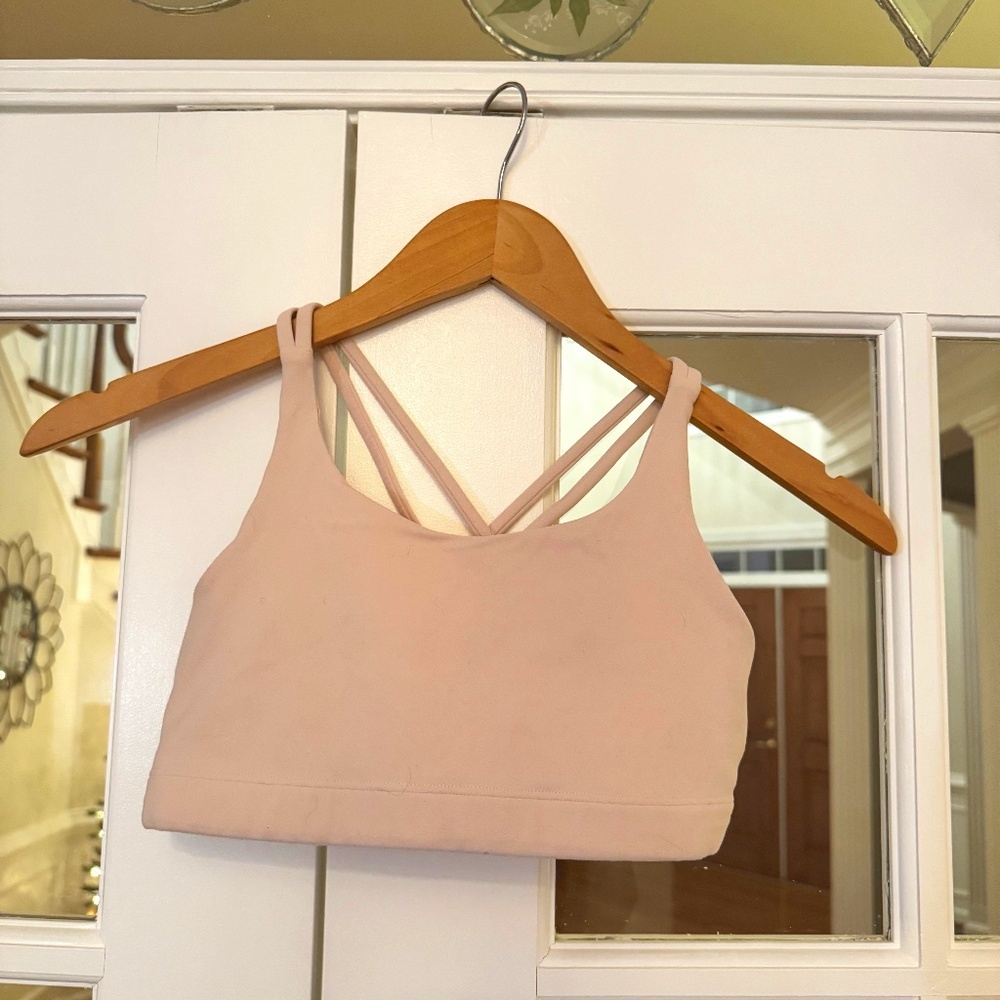 ATHLETA GIRL UPBEAT BRA, SIZE XL/14 (WOMENS XS), BALLERINA GOWN PINK